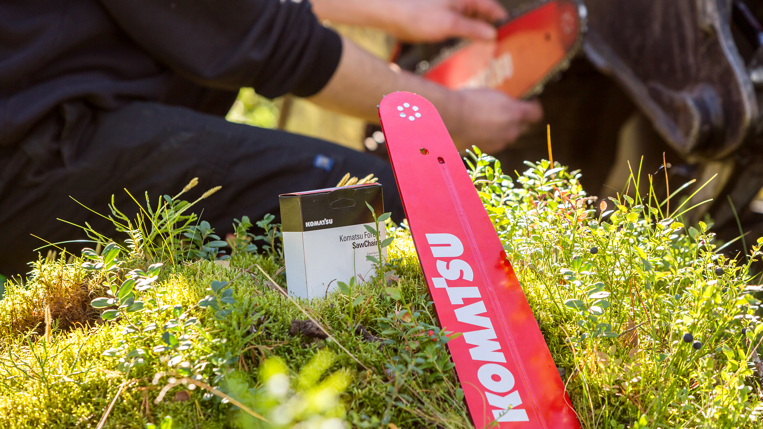 Komatsu swords and chains service in forest